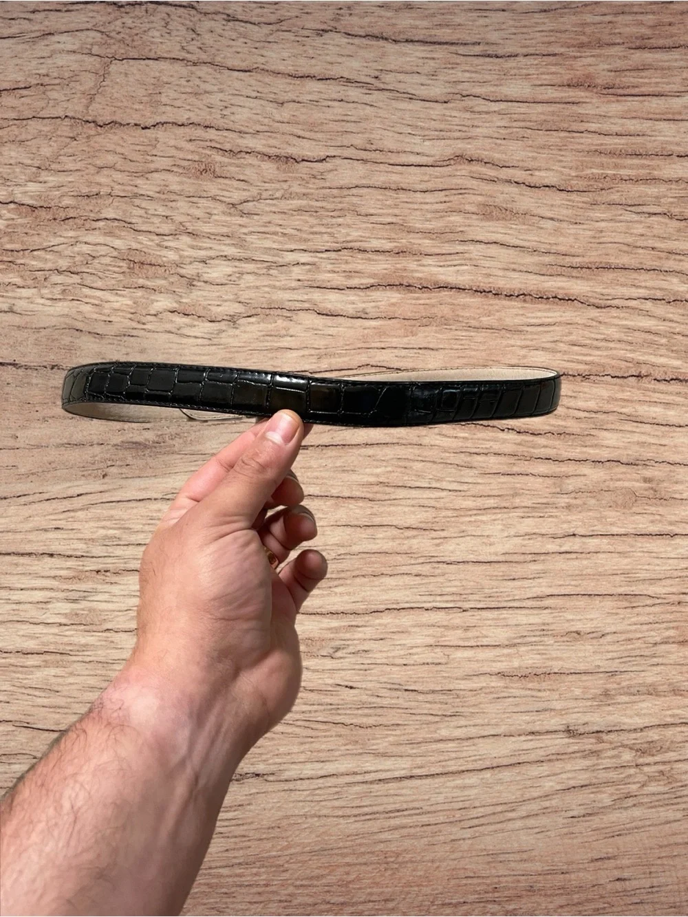 Amiee Lynn Italian Croc Genuine Leather Belt